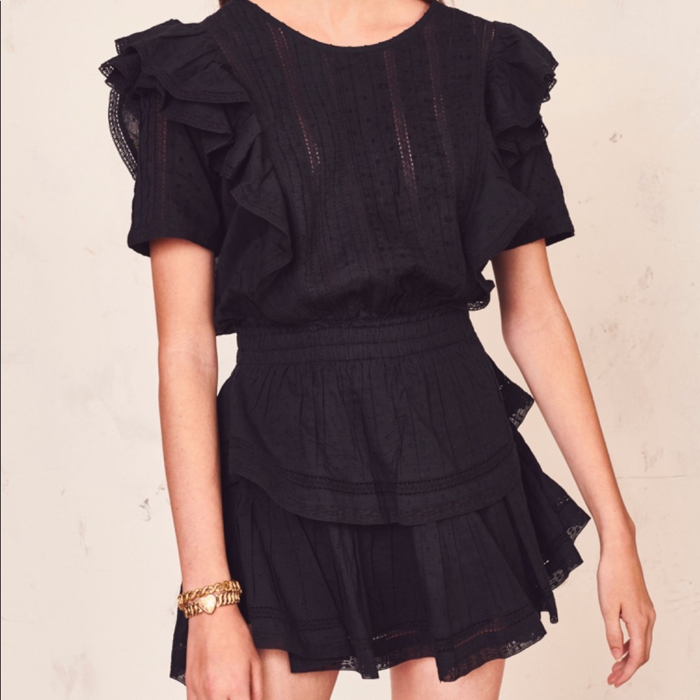 SOLD - Love shack fancy black dress